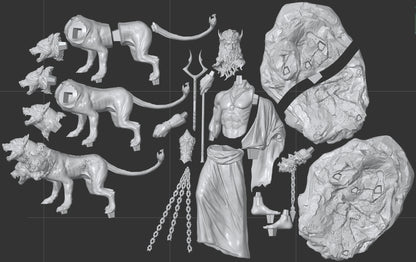 Greek God of the Underworld, Hades | Resin Garage Kit Sculpture Anime Video Game Fan Art Statue | CA 3D Studios