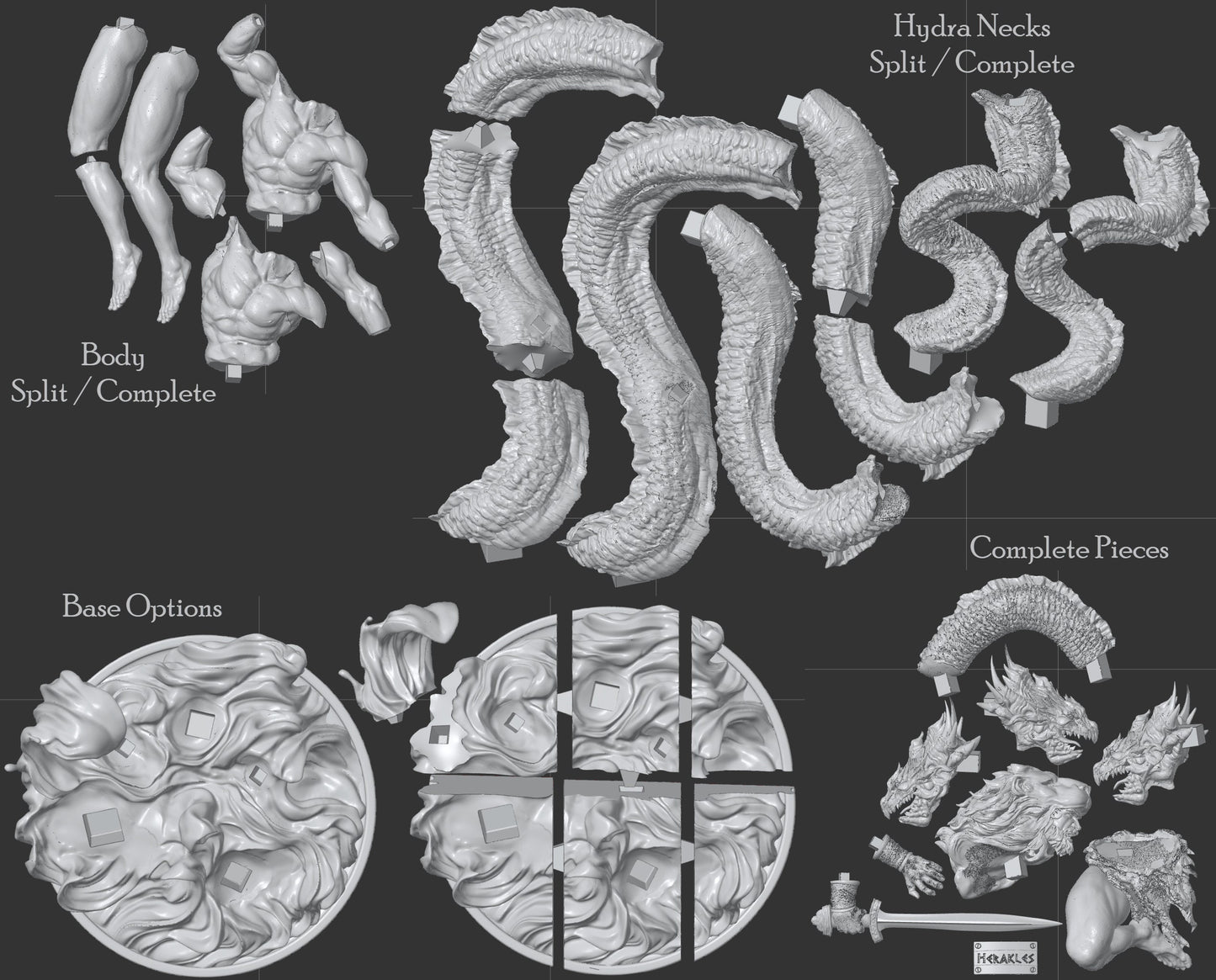 Greek Demi-God, Heracles, Hercules | Resin Garage Kit Sculpture Anime Video Game Fan Art Statue | CA 3D Studios