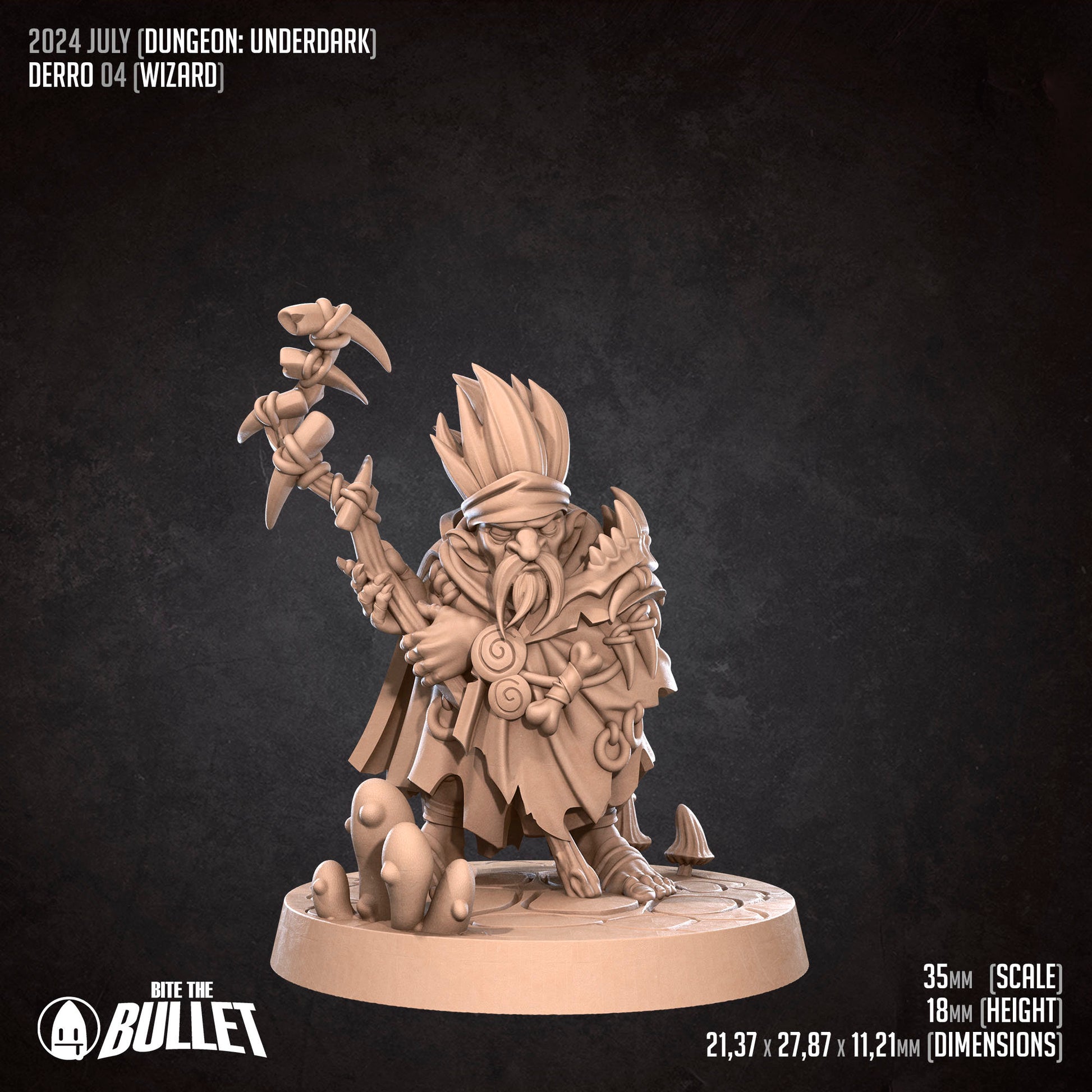 Derros, Underdark Gnomes | TABLETOP SCALE | TTRPG Miniature | Bite the Bullet | Unpainted, Unplated Resin 8k