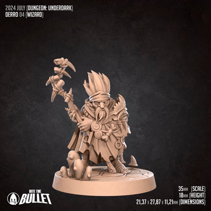 Derros, Underdark Gnomes | TABLETOP SCALE | TTRPG Miniature | Bite the Bullet | Unpainted, Unplated Resin 8k