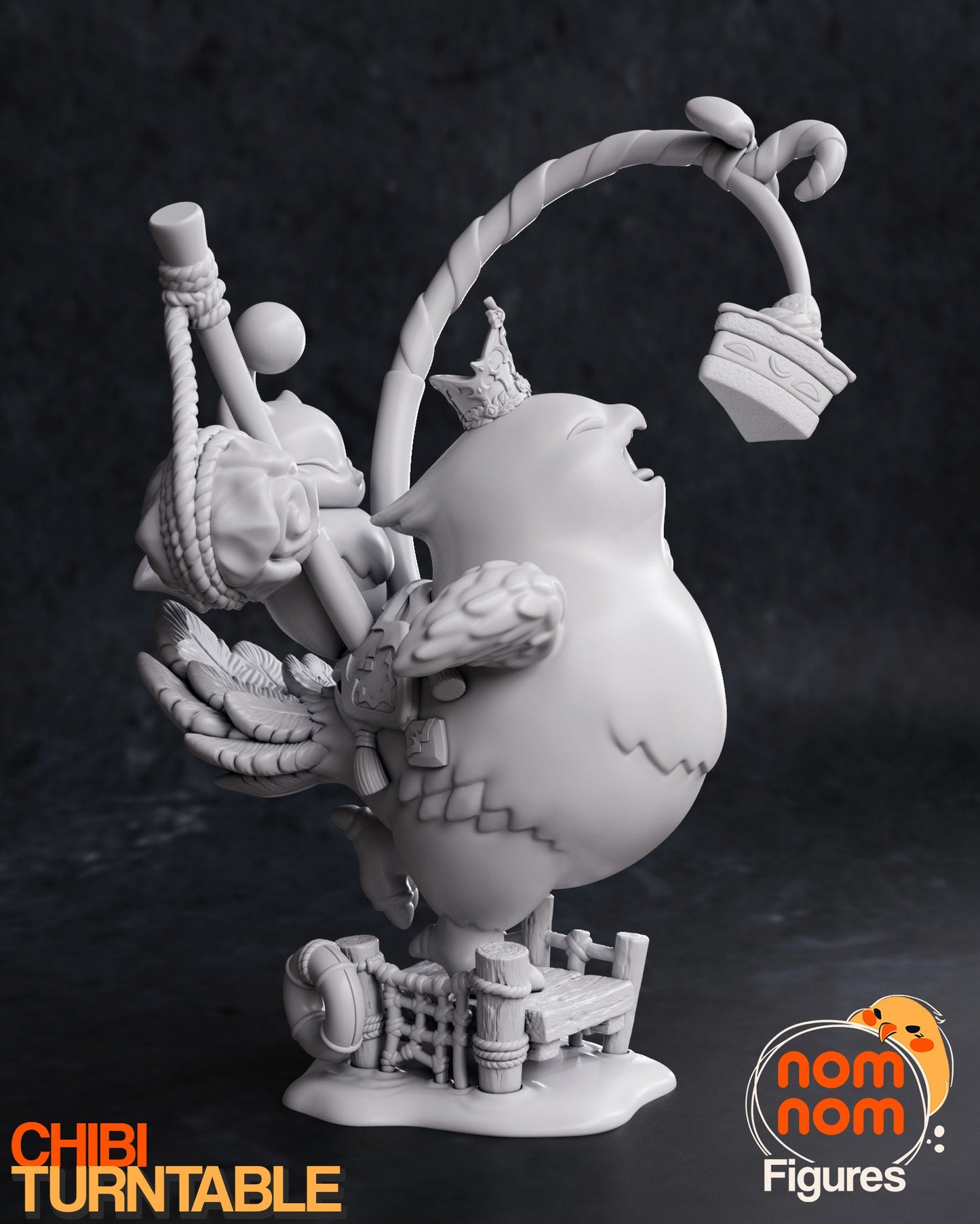Chibi Fat Chocobo | Resin Garage Kit Figure Game Fan Art | Nomnom Figures