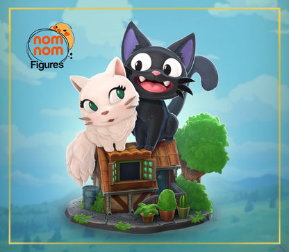 Chibi Delivery Kitty | Resin Garage Kit Figure Anime Fan Art | Nomnom Figures