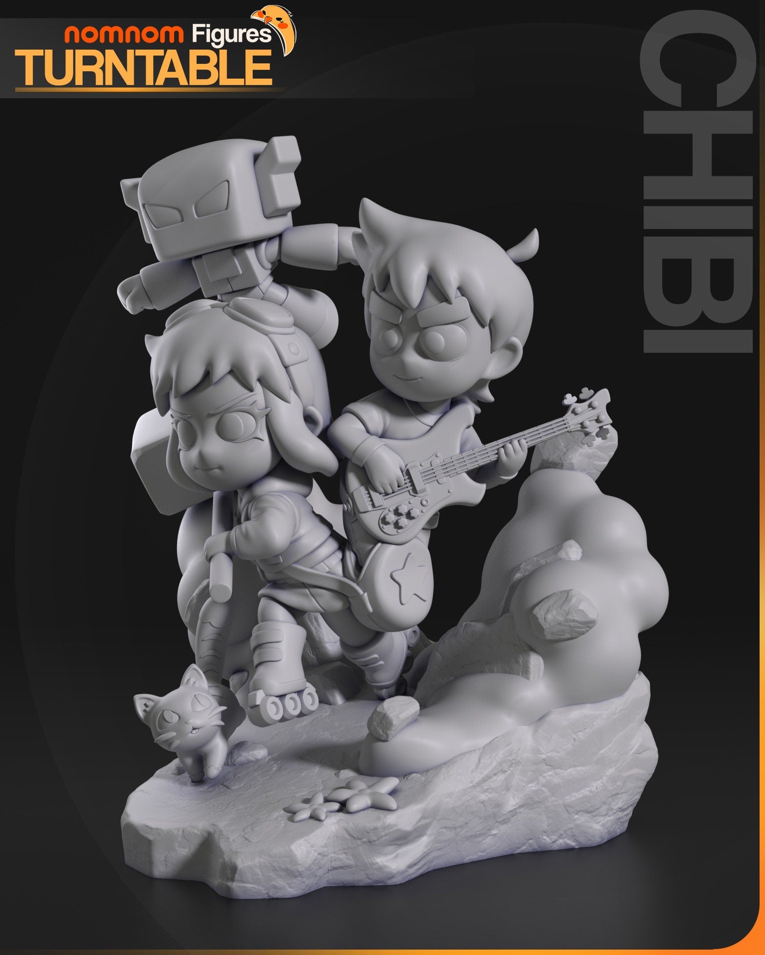 Chibi Love Story | Resin Garage Kit Figure Comic Fan Art | Nomnom Figures