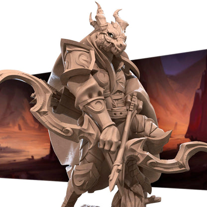 Dragonborn Ranger | TABLETOP SCALE | TTRPG Miniature | Bite the Bullet