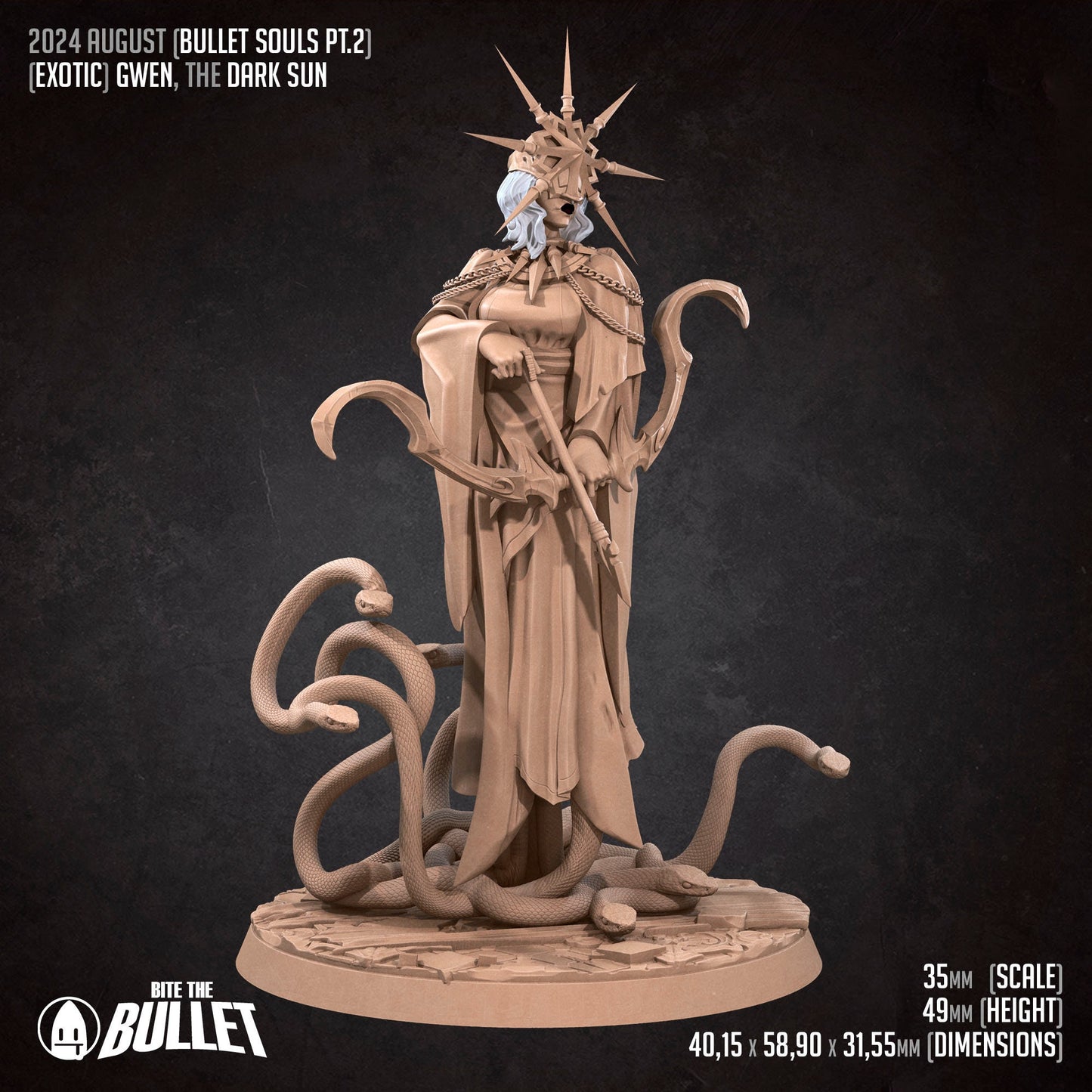 Exotic Bullet Souls Dark Sun | Pinup SFW NSFW Model Miniature | Bite the Bullet