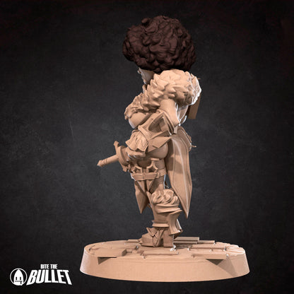 Exxotic Dwarf Rogue | Woman Pinup SFW NSFW Model Miniature | Bite the Bullet