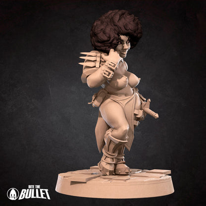 Exxotic Dwarf Rogue | Woman Pinup SFW NSFW Model Miniature | Bite the Bullet