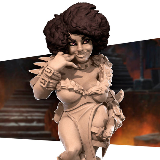 Exotic Dwarf Rogue | Woman Pinup SFW NSFW Model Miniature | Bite the Bullet