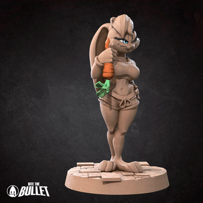 Exxotic Harengon Bunny | Woman Pinup SFW NSFW Model Miniature | Bite the Bullet