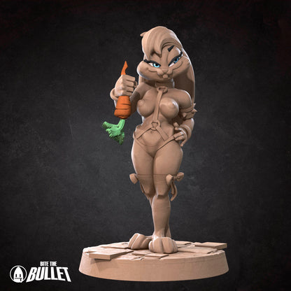 Exxotic Harengon Bunny | Woman Pinup SFW NSFW Model Miniature | Bite the Bullet