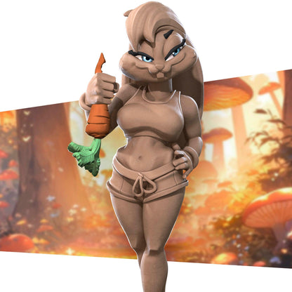 Exxotic Harengon Bunny | Woman Pinup SFW NSFW Model Miniature | Bite the Bullet