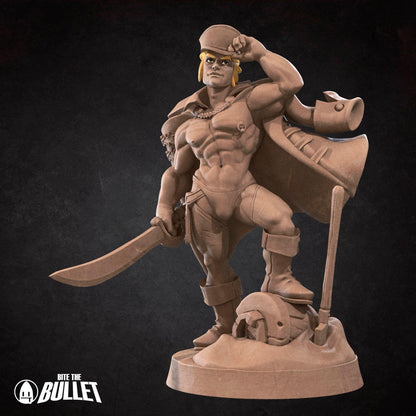 Exxotic Marine | Man Pinup SFW NSFW Model Miniature | Bite the Bullet