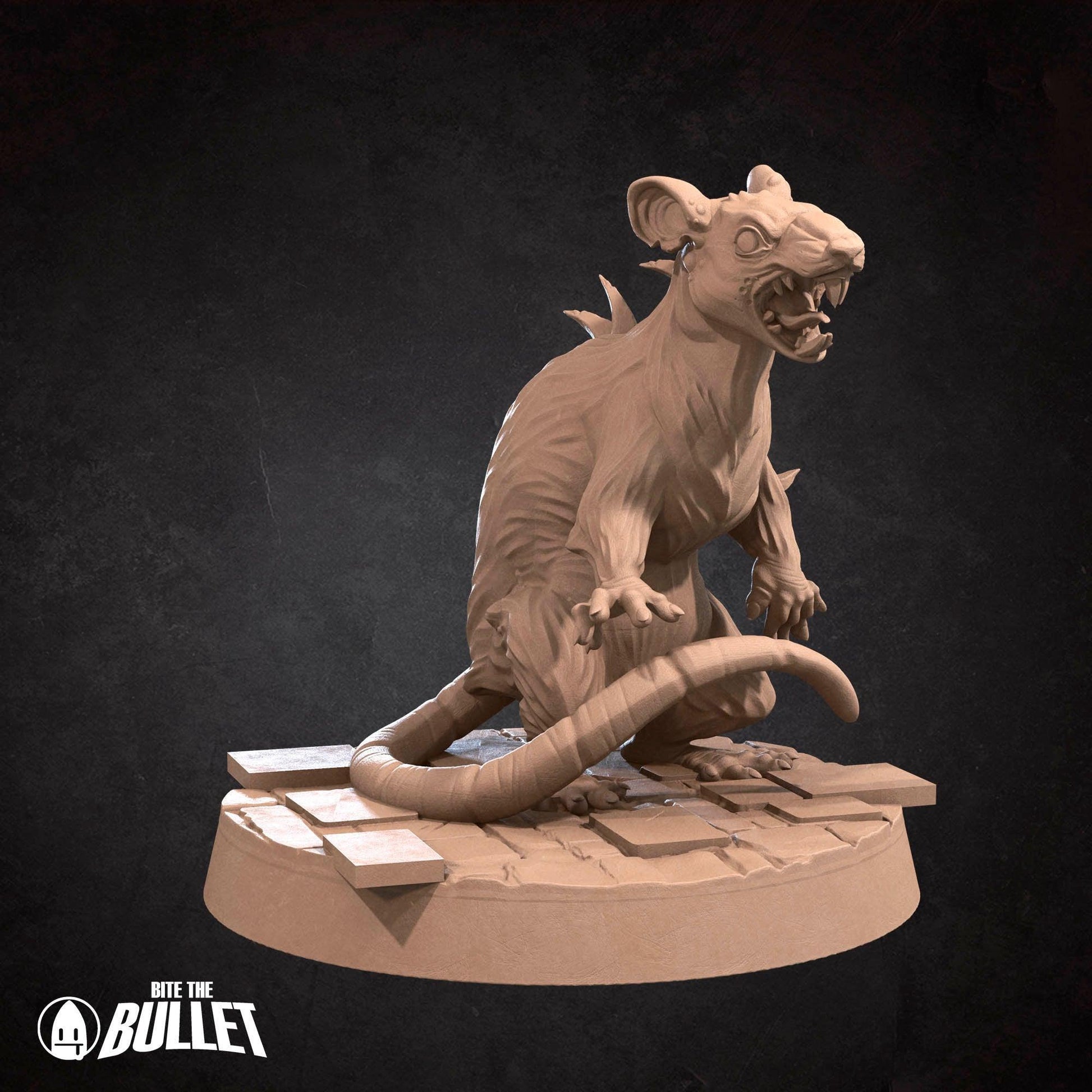 Giant Rats | TABLETOP SCALE | D&D TTRPG Miniature | Bite the Bullet