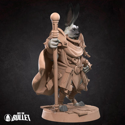 Harengon Cleric | TABLETOP SCALE | D&D TTRPG Miniature | Bite the Bullet | Unpainted, Unplated Resin 8k