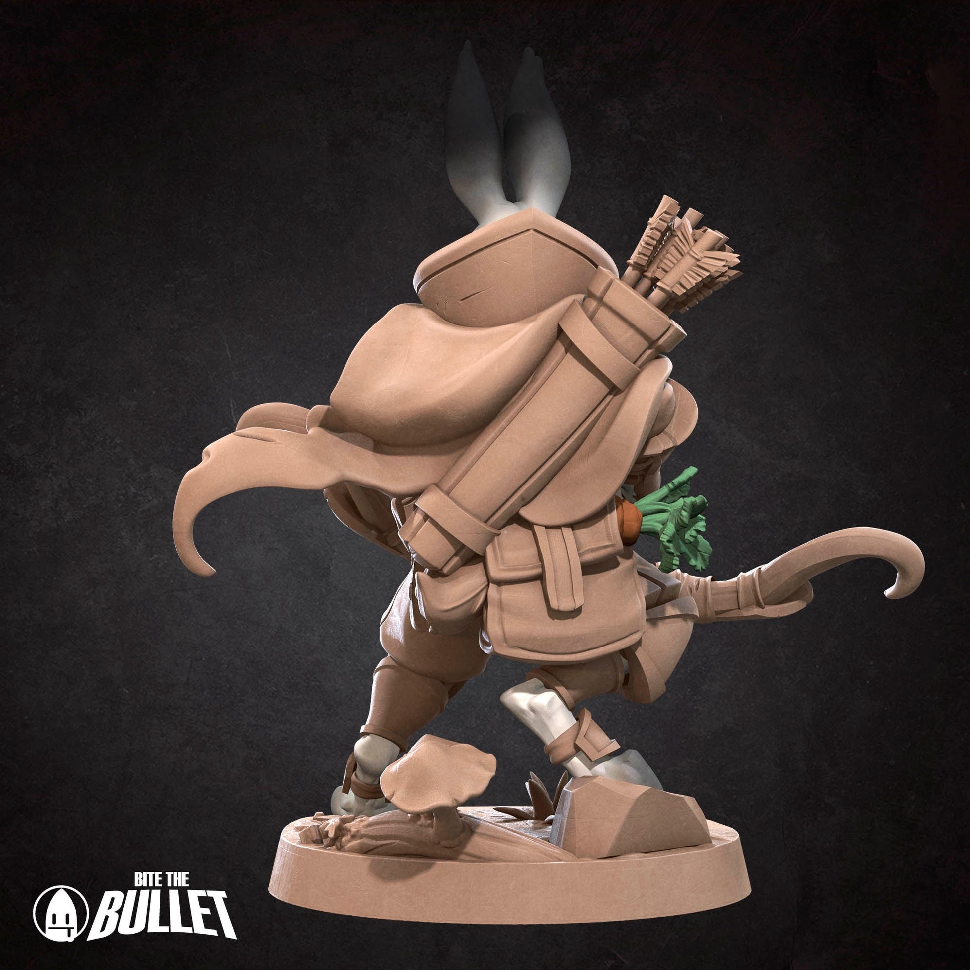 Harengon Ranger | TABLETOP SCALE | D&D TTRPG Miniature | Bite the Bullet | Unpainted, Unplated Resin 8k