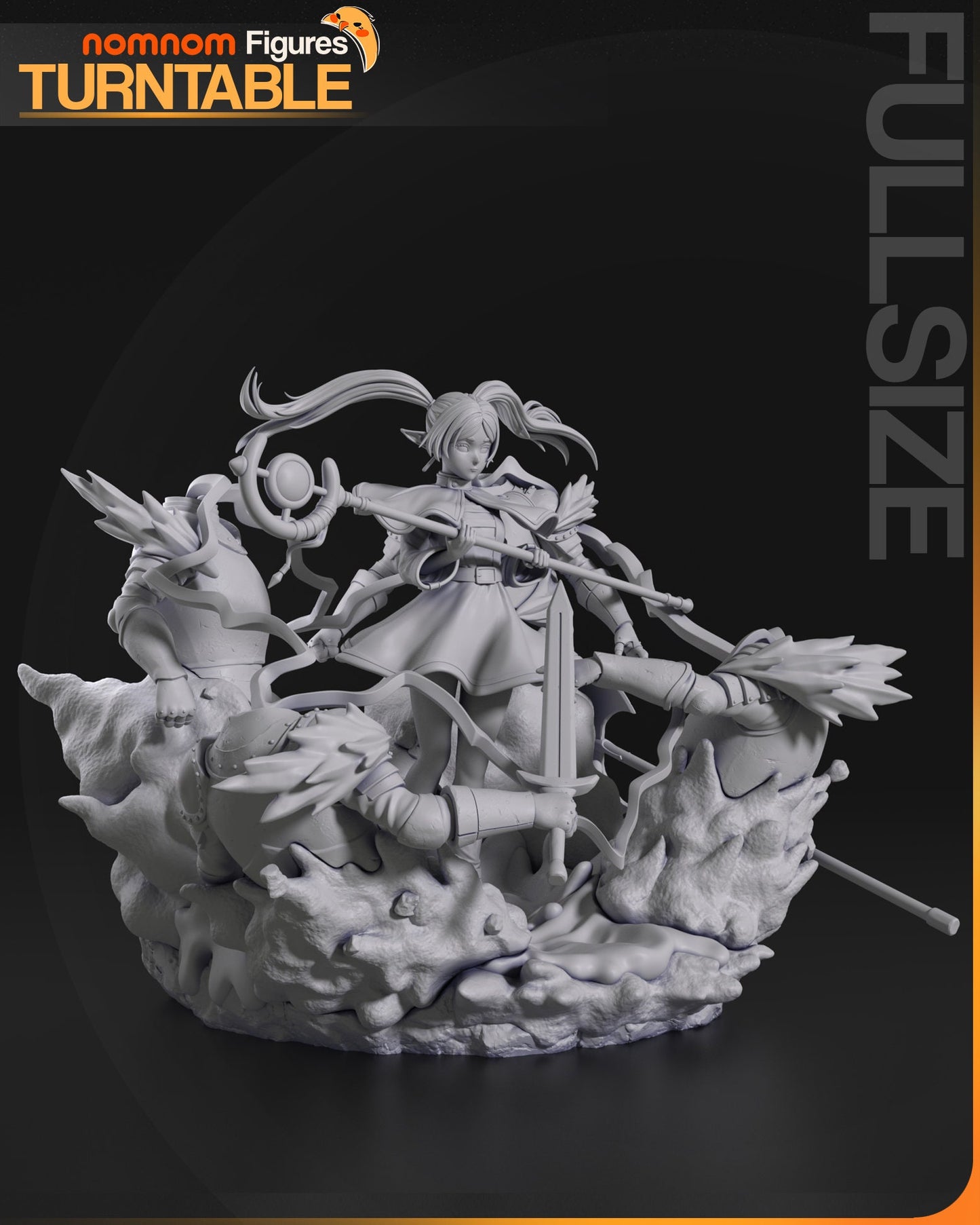 Elf Mage | Resin Garage Kit Figure Anime Fan Art | Nomnom Figures