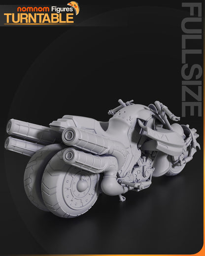 Cloud Driven Motorcycle | Resin Garage Kit Figure Game Fan Art | Nomnom Figures