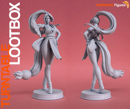 Queen of Fighters | Resin Garage Kit Figure Game Fan Art | Nomnom Figures