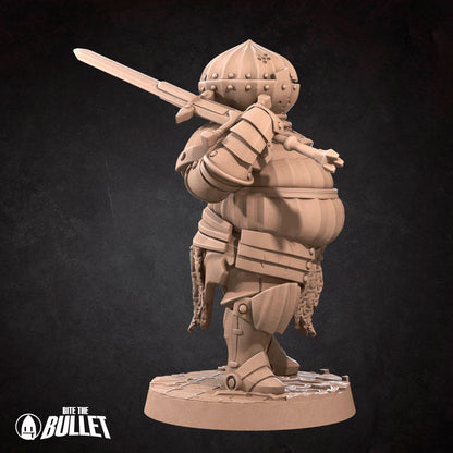 Bullet Dark Souls, Onion Knight | TABLETOP SCALE | D&D TTRPG Miniature | Bite the Bullet | Unpainted, Unplated Resin 8k