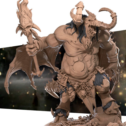 Orcus, Blood Boss | TABLETOP SCALE | D&D TTRPG Miniature | Bite the Bullet | Unpainted, Unplated Resin 8k