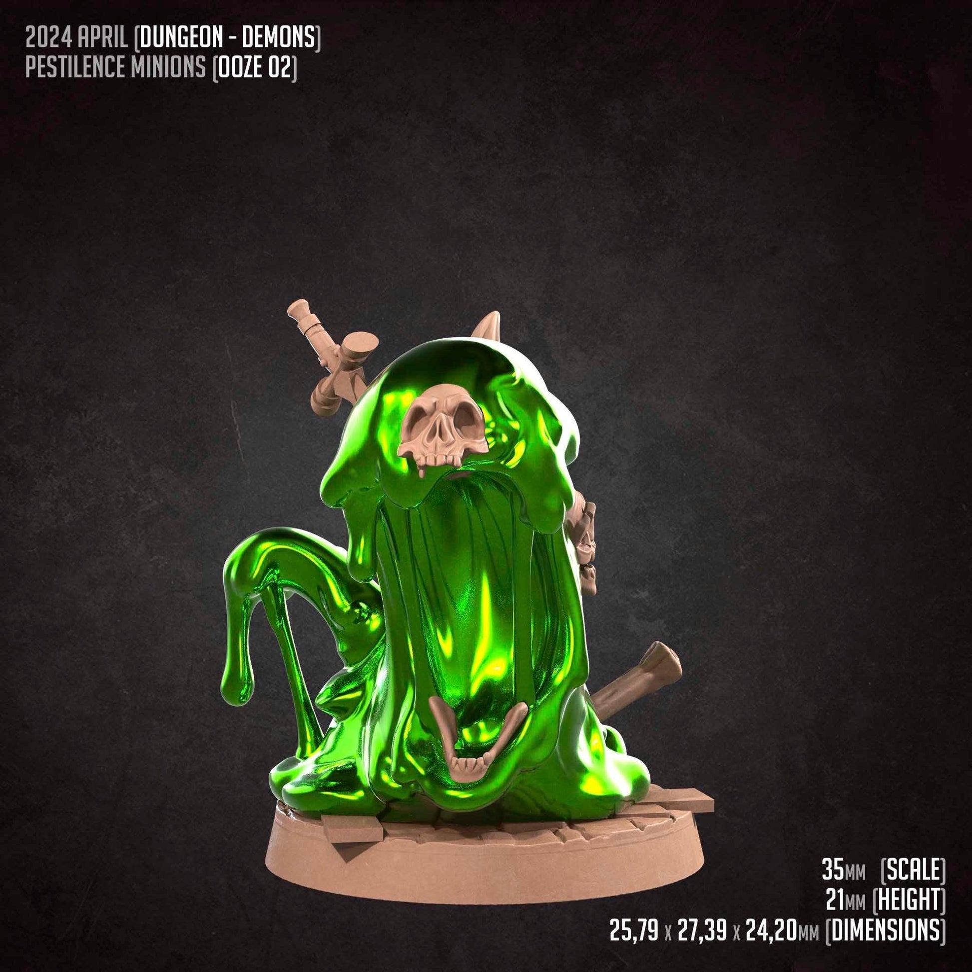 Oozes | TABLETOP SCALE | D&D TTRPG Miniature | Bite the Bullet