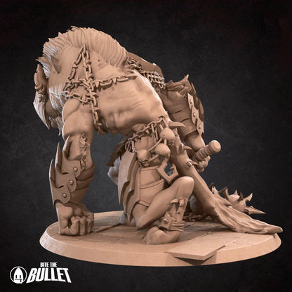 Yeenoghu, Savagery Boss | TABLETOP SCALE | D&D TTRPG Miniature | Bite the Bullet | Unpainted, Unplated Resin 8k