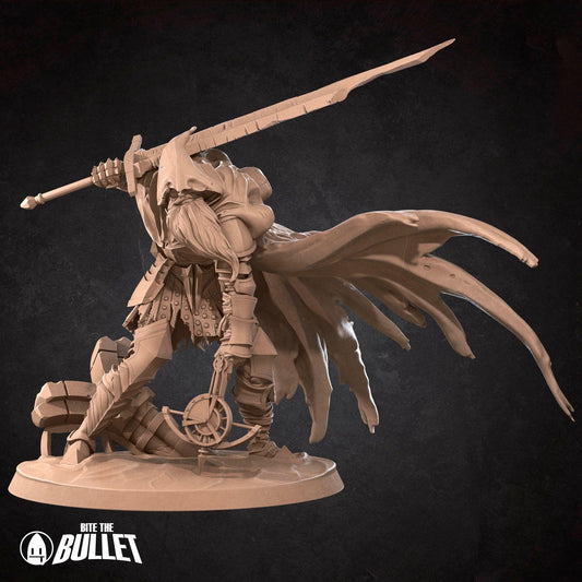 Bullet Dark Souls, Slave Knight | TABLETOP SCALE | D&D TTRPG Miniature | Bite the Bullet | Unpainted, Unplated Resin 8k
