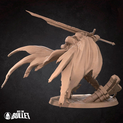 Bullet Dark Souls, Slave Knight | TABLETOP SCALE | D&D TTRPG Miniature | Bite the Bullet | Unpainted, Unplated Resin 8k