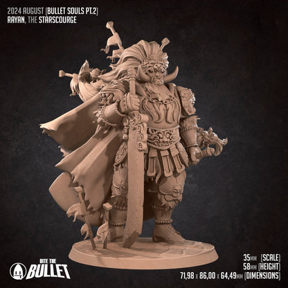 Bullet Dark Souls, Starscourge | TABLETOP SCALE | D&D TTRPG Miniature | Bite the Bullet | Unpainted, Unplated Resin 8k