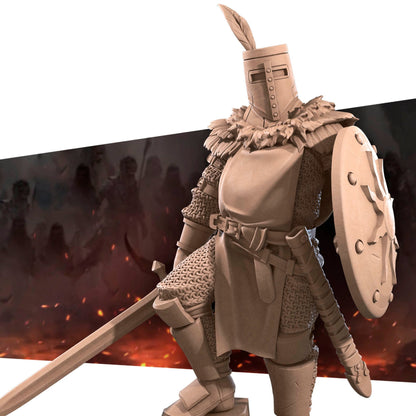 Bullet Dark Souls, Sunlight Knight | TABLETOP SCALE | D&D TTRPG Miniature | Bite the Bullet