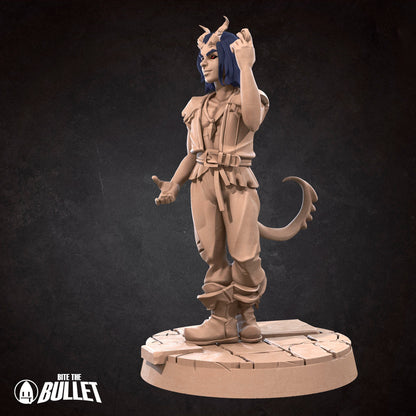 Tiefling Children | TABLETOP SCALE | D&D TTRPG Miniature | Bite the Bullet | Unpainted, Unplated Resin 8k