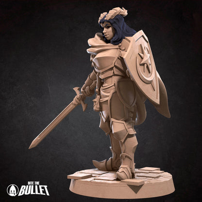 Tiefling Paladin | TABLETOP SCALE | D&D TTRPG Miniature | Bite the Bullet | Unpainted, Unplated Resin 8k