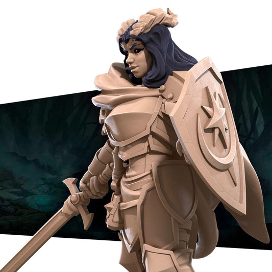 Tiefling Paladin | TABLETOP SCALE | D&D TTRPG Miniature | Bite the Bullet | Unpainted, Unplated Resin 8k