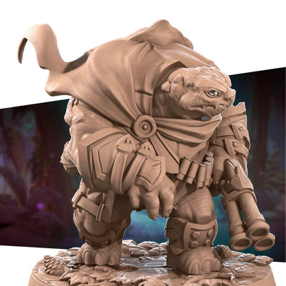 Tortle Hunter | TABLETOP SCALE | D&D TTRPG Miniature | Bite the Bullet | Unpainted, Unplated Resin 8k
