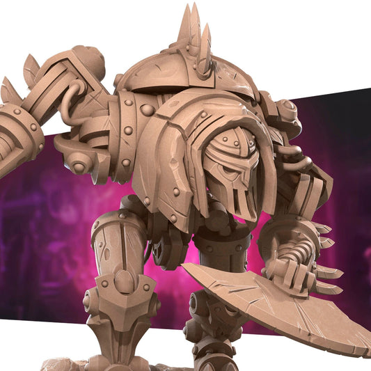 Warforged Titan | TABLETOP SCALE | D&D TTRPG Miniature | Bite the Bullet | Unpainted, Unplated Resin 8k