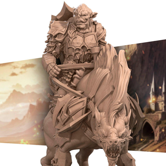 Bullet Rings, Warg Rider Lieutenant | TABLETOP SCALE | TTRPG Miniature | Bite the Bullet | Unpainted, Unplated Resin 8k