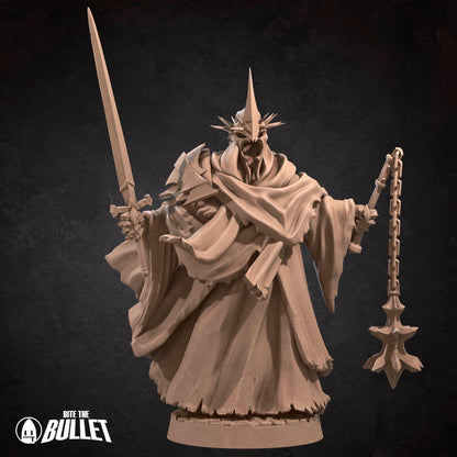 Bullet Rings, Witch King | TABLETOP SCALE | D&D TTRPG Miniature | Bite the Bullet | Unpainted, Unplated Resin 8k