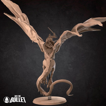 Bullet Rings, Witch King Mounted | TABLETOP SCALE | D&D TTRPG Miniature | Bite the Bullet | Unpainted, Unplated Resin 8k