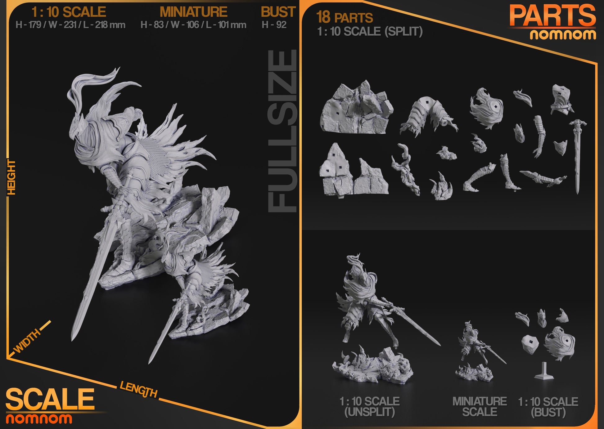 Abyss Walker | Resin Garage Kit Sculpture Video Game Fan Art Statue | Nomnom Figures