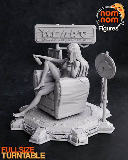 Cyber Edgerunner | Resin Garage Kit Figure Anime Fan Art | Nomnom Figures