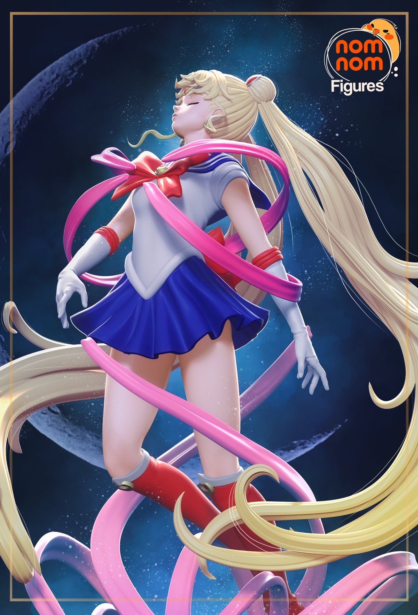 Pretty Moon Senshi | Resin Garage Kit Figure Anime Fan Art | Nomnom Figures