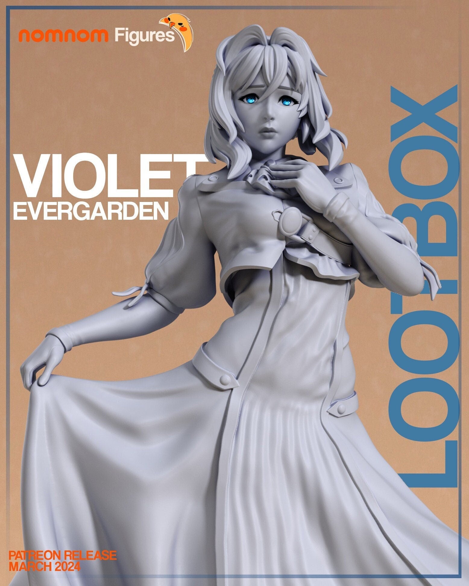 Violet Doll | Resin Garage Kit Figure Anime Fan Art | Nomnom Figures