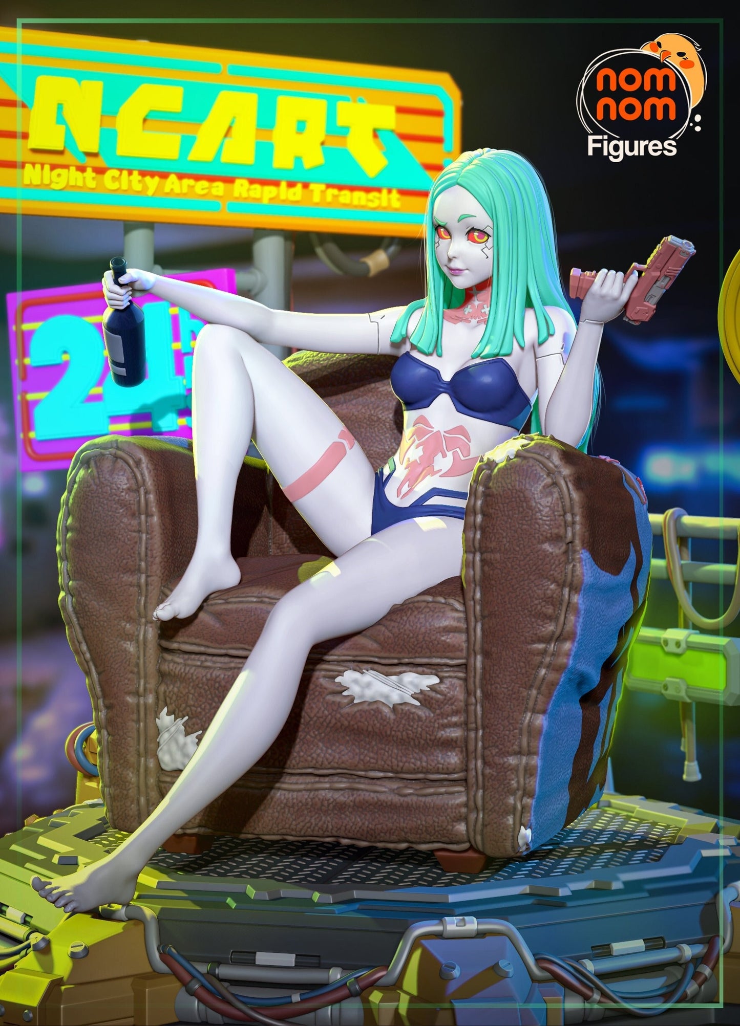 Cyber Edgerunner | Resin Garage Kit Figure Anime Fan Art | Nomnom Figures