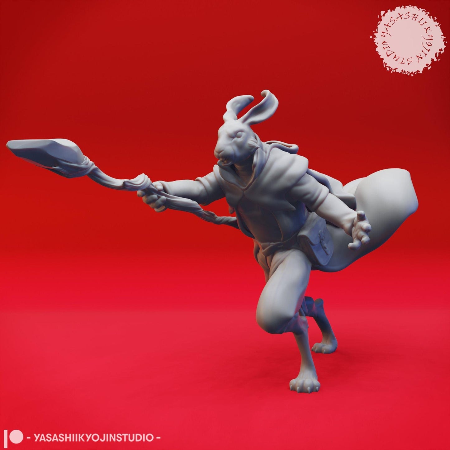 Rabbitfolk | TABLETOP SCALE | D&D TTRPG Monster Miniature | Yasashii Kyojin Studio