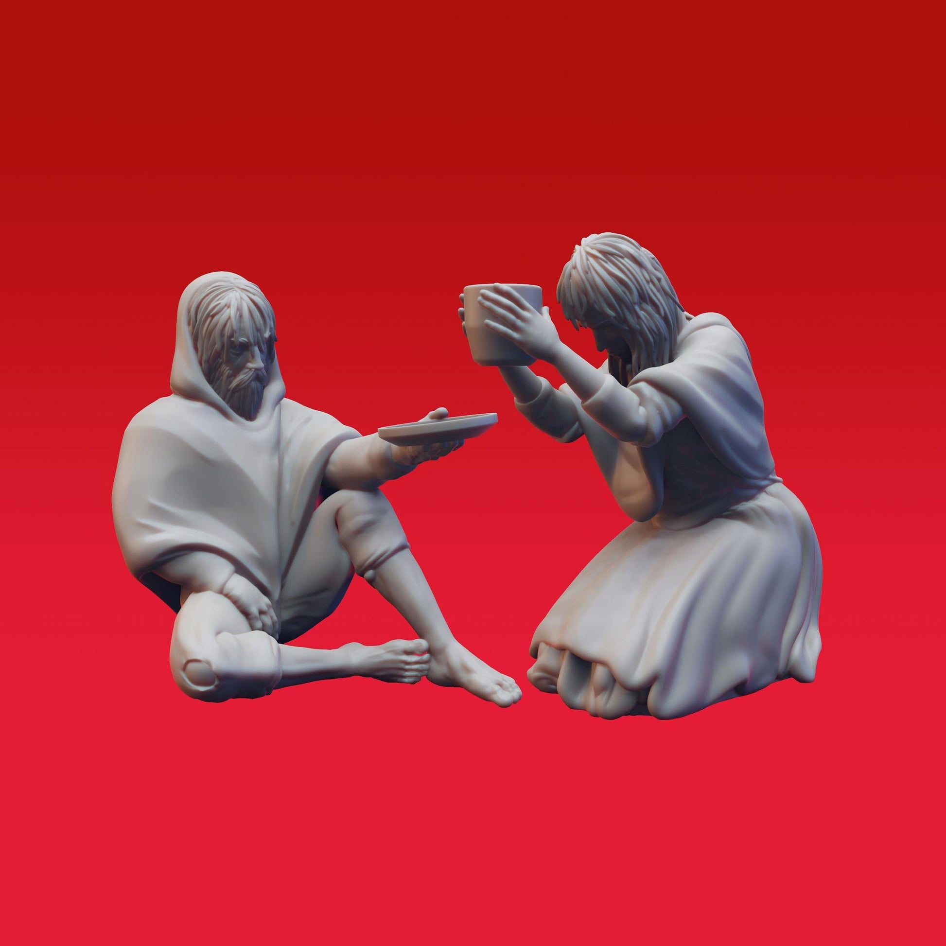 Townsfolk NPCs | TABLETOP SCALE | D&D TTRPG Monster Miniature | Yasashii Kyojin Studio