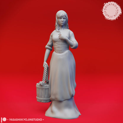 Townsfolk NPCs | TABLETOP SCALE | D&D TTRPG Monster Miniature | Yasashii Kyojin Studio