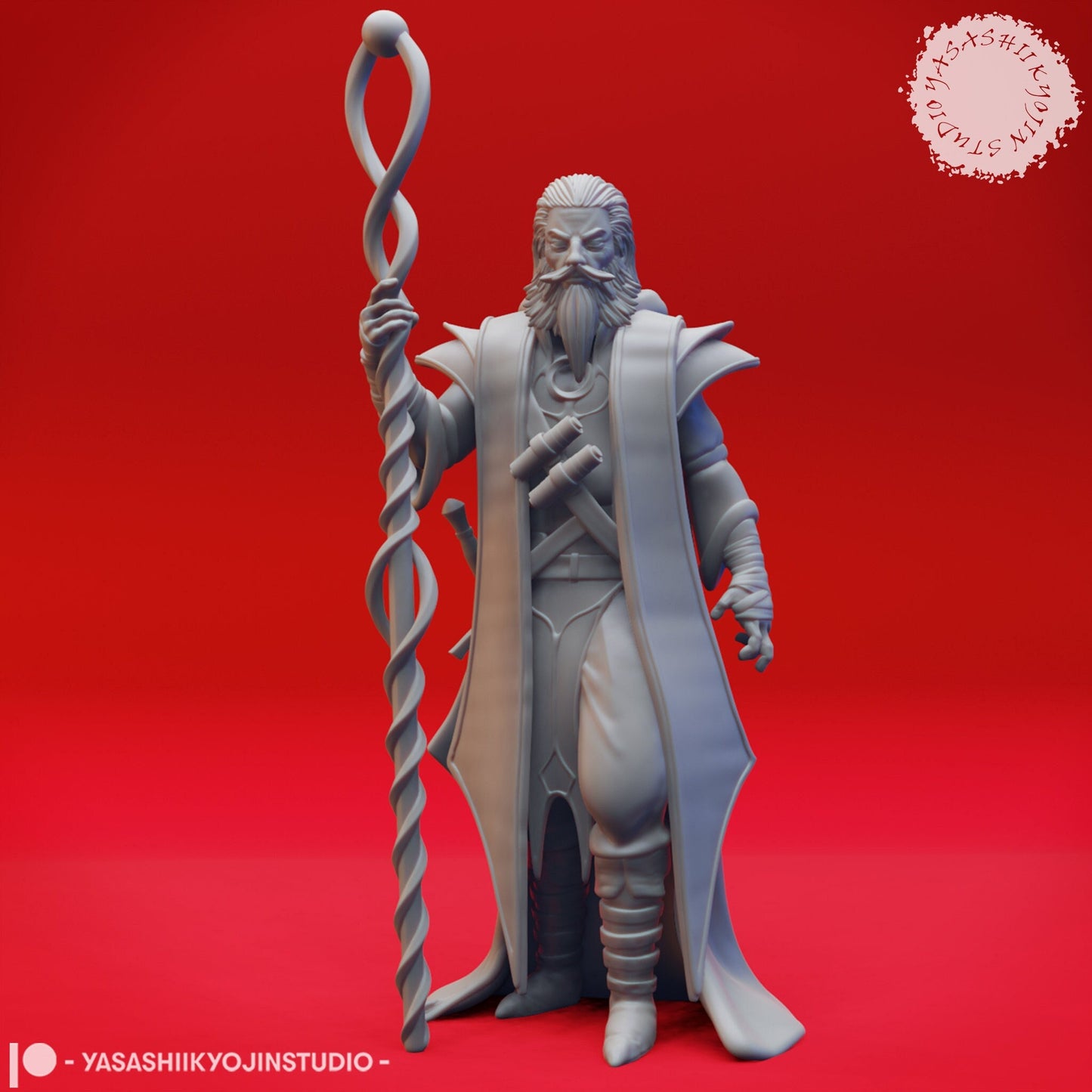 Evil Mage | TABLETOP SCALE | D&D TTRPG Monster Miniature | Yasashii Kyojin Studio