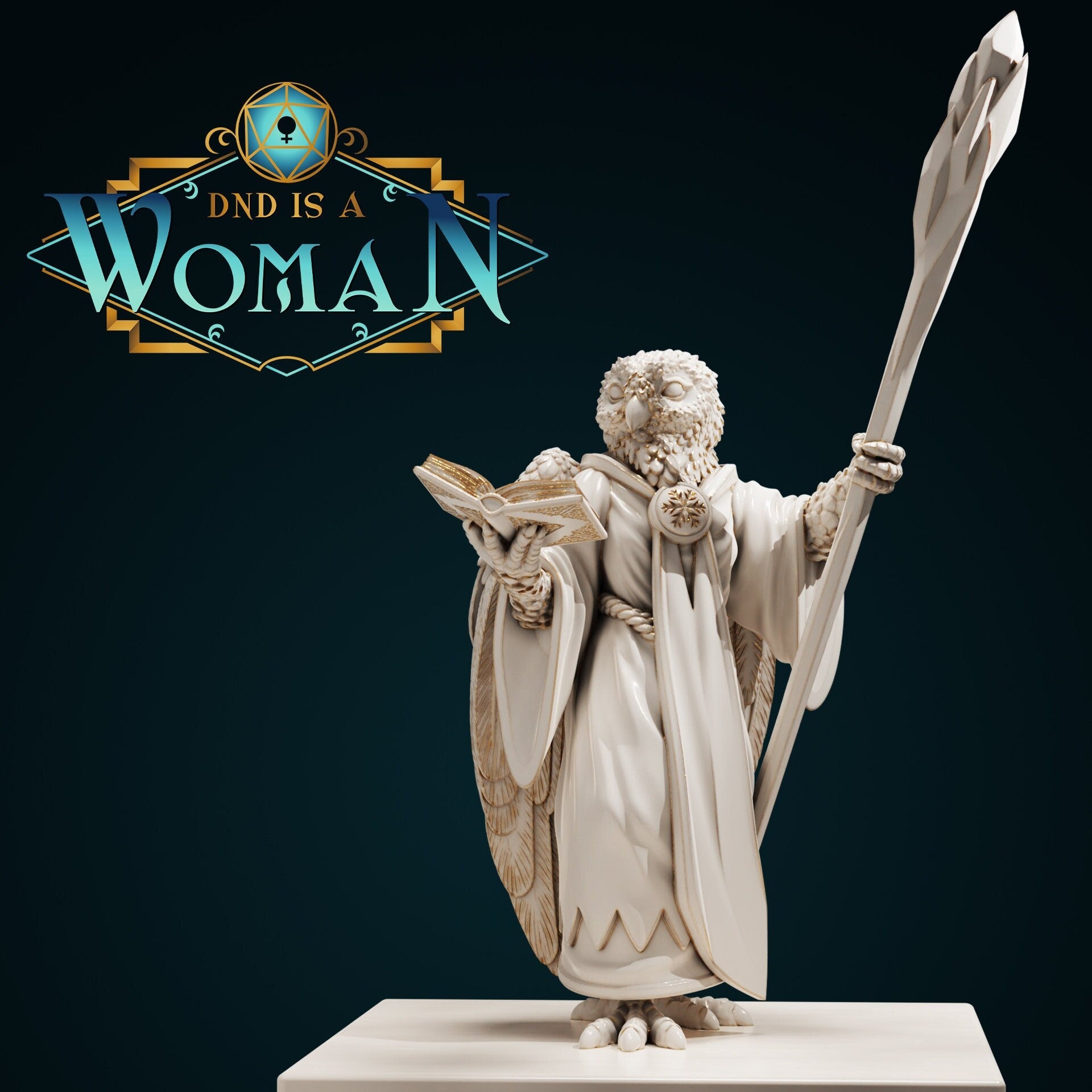 Aaracokra Wizard | D&D TTRPG Miniature | DnD Is A Woman | NO BASE