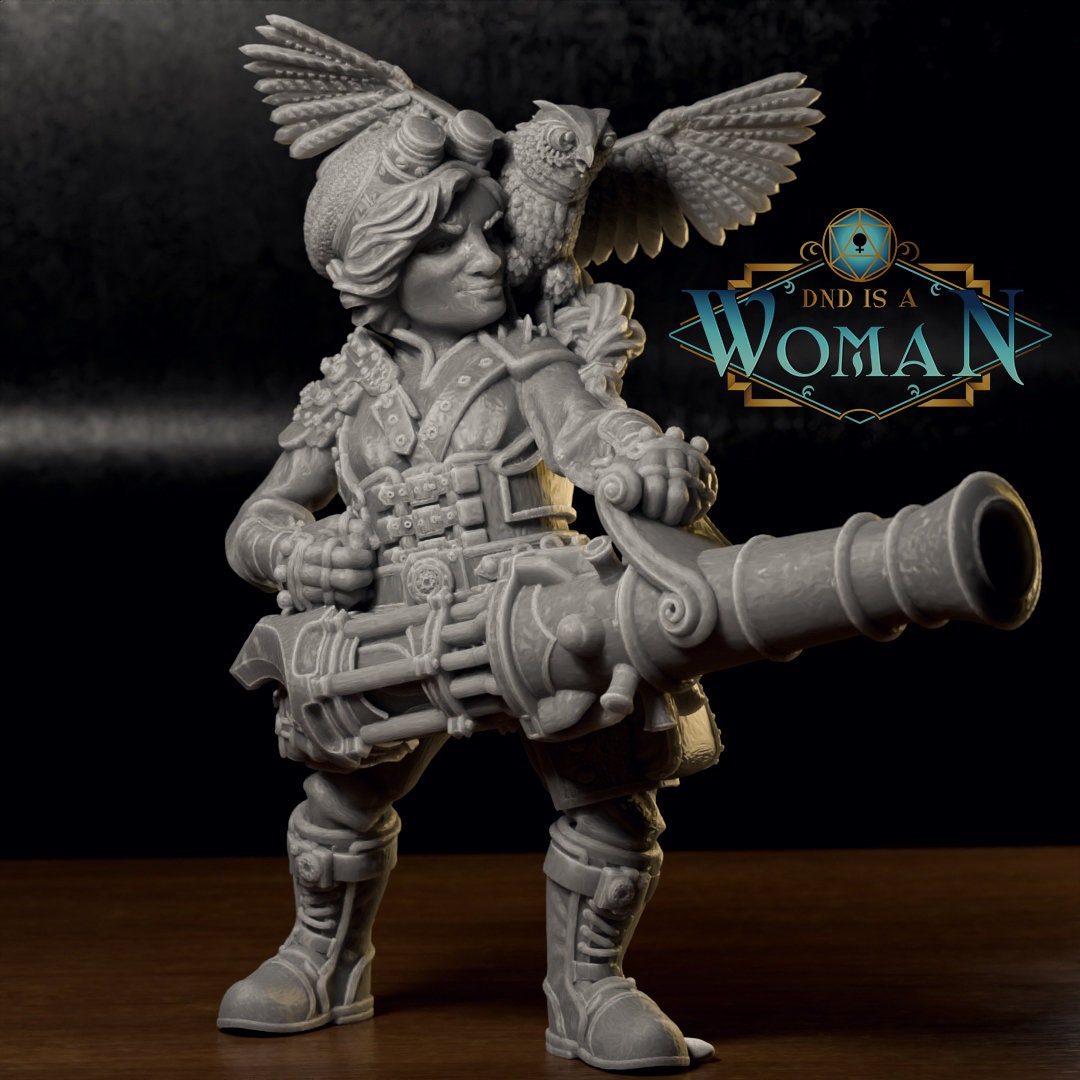 Dwarf Engineer | TTRPG Miniature | The Printing Goes Ever On | DnD Is A Woman | Unpainted, Unplated Resin 8k NO BASE