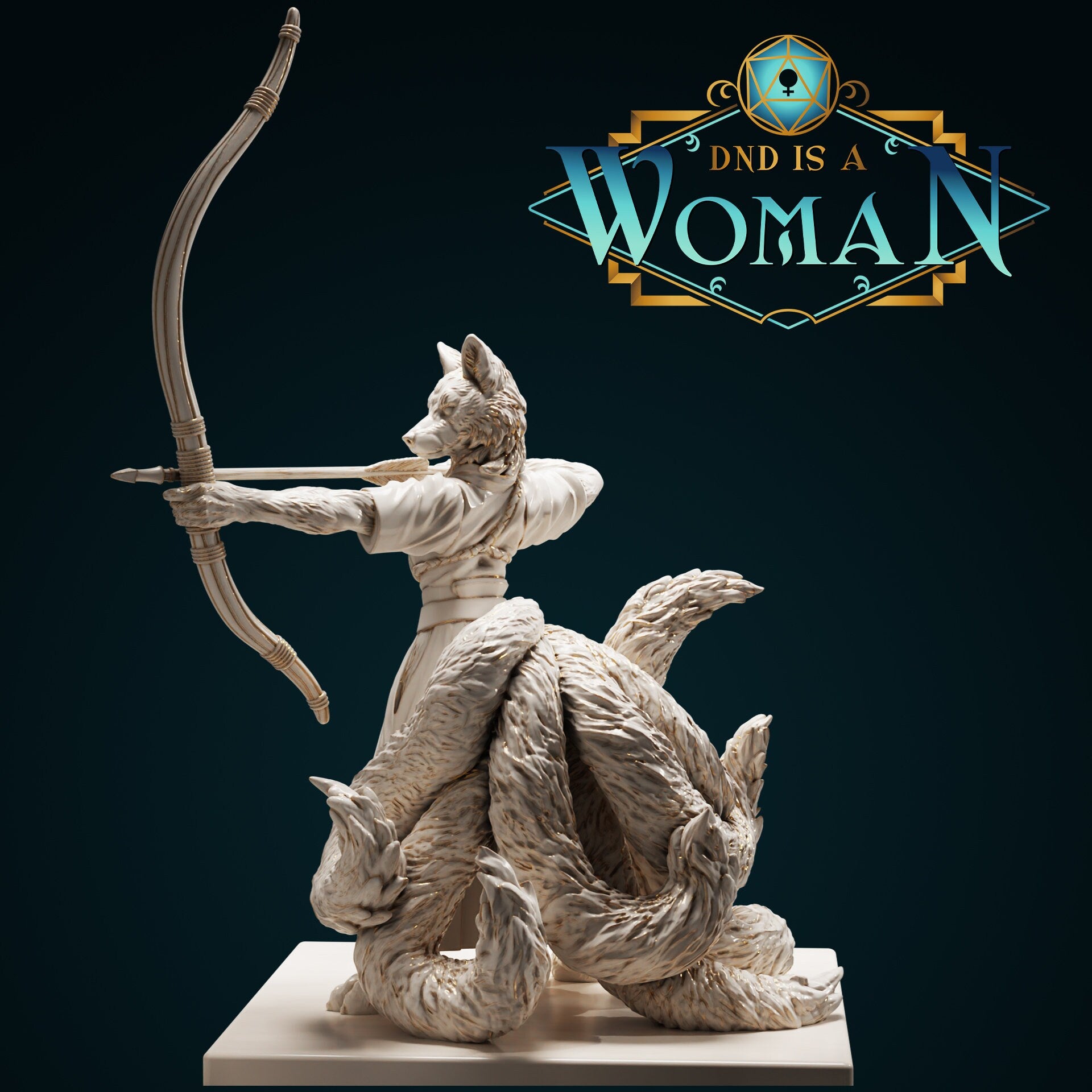 Foxfolk Ranger | D&D TTRPG Miniature | DnD Is A Woman | NO BASE